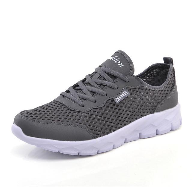 Merkmak Brand Men Casual Shoes Breathable Lace-Up Mesh Shoes Lightweight Comfortable Couple Lovers Footwear Plus Size 34-48
