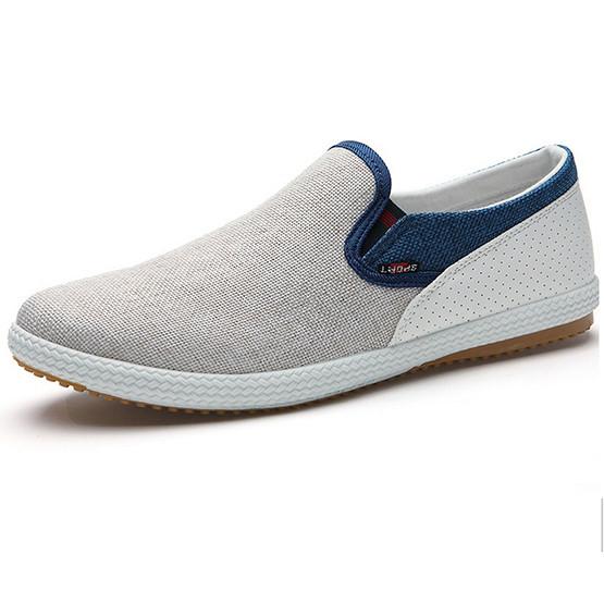 British Modern Urban Men Fashion Flat Shoes Eu 39-44 Linen Woven Patchwork Flats New 2017 Breathable Man Leisure Shoes LS081