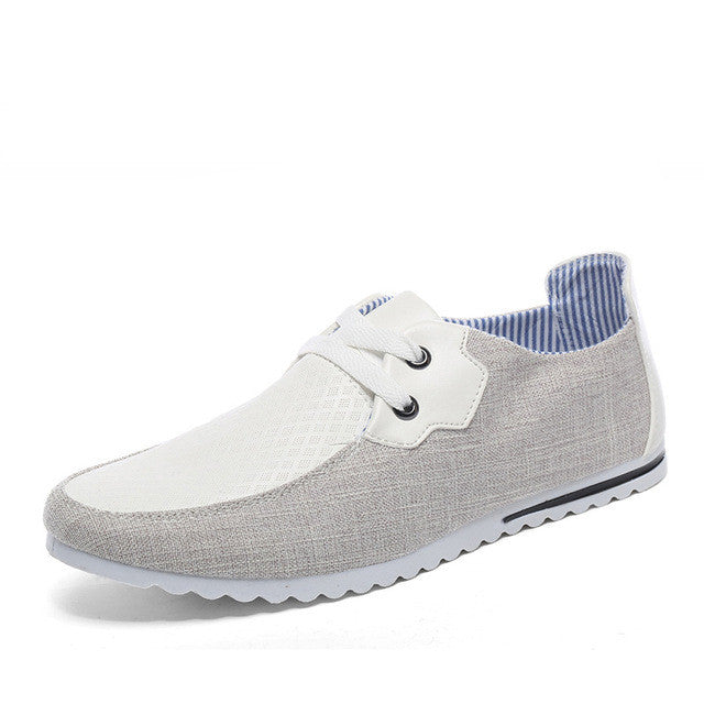 New 2017 Breathable Man Hemp Summer Flat Shoes Fashion Leisure Men Shoes Light Soft Men Casual Comfort Boat Driving Men's Flats