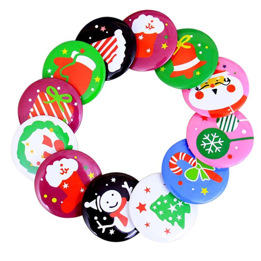 10PC Christmas Brooch Badge Suit Hats Brooches Decoration Christmas Pendant