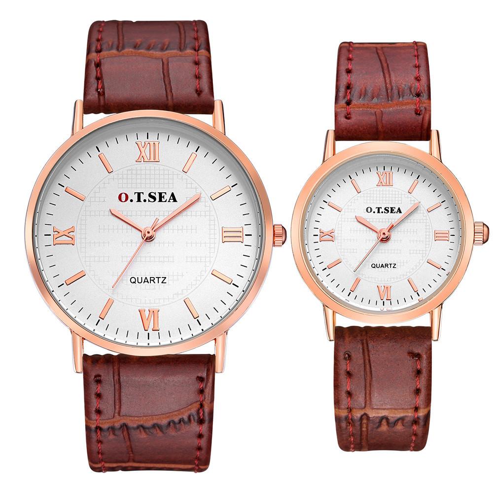2PC Luxury Watch Men's Lady Strapuple Quartz Wrist Watches