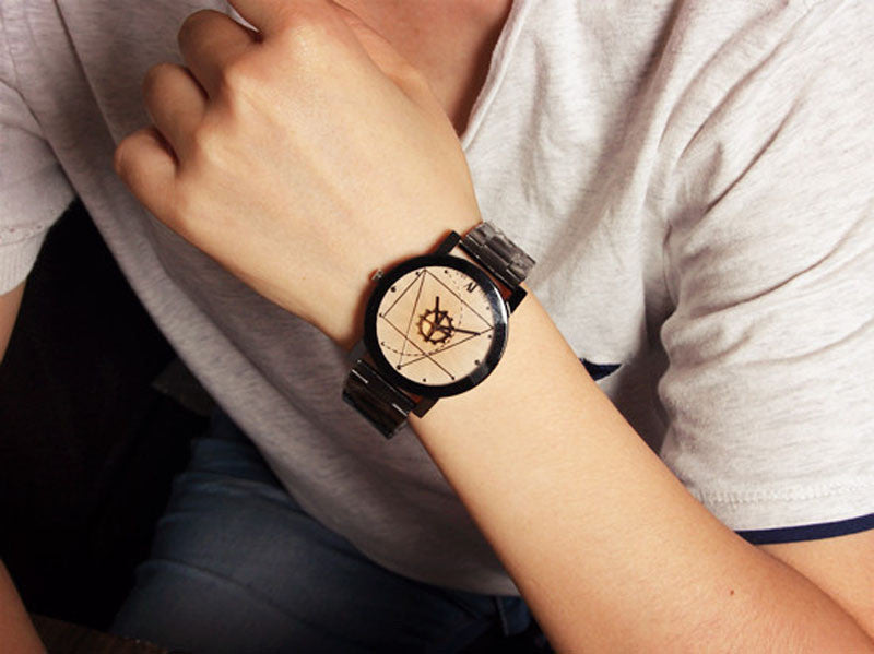 Fashion Watch Stainless Steel Man Quartz Analog Wrist Watch