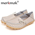 Merkmak Cow Leather Women Shoes New Driving Casual Footwear Moccasins Loafers Soft Leisure Flats Female Candy Color Sapato Mujer