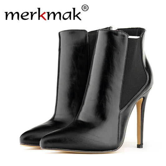 Merkmak Women High Heels Shoes 11 cm Wedge Flatform Punk Creeper Thick Cute Cat Shoes Black Purple Women Clearance Cheap Shoes