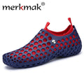 Merkmak 2017 Shoes Men Summer Sandals Breathable Soft Flats Driving Fretwork Chaussures Homme Water Fishing Zapatos Masculinos