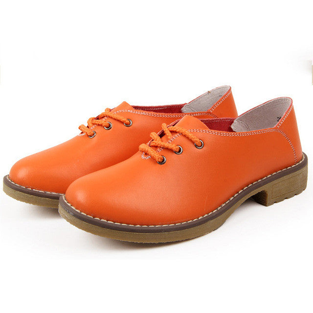 Merkmak Shoes Women 2017 Fashion Genuine Leather Leisure Footwear Platform Soft Wedge Shoes Flats Moccasins Women Sapatos Zapato