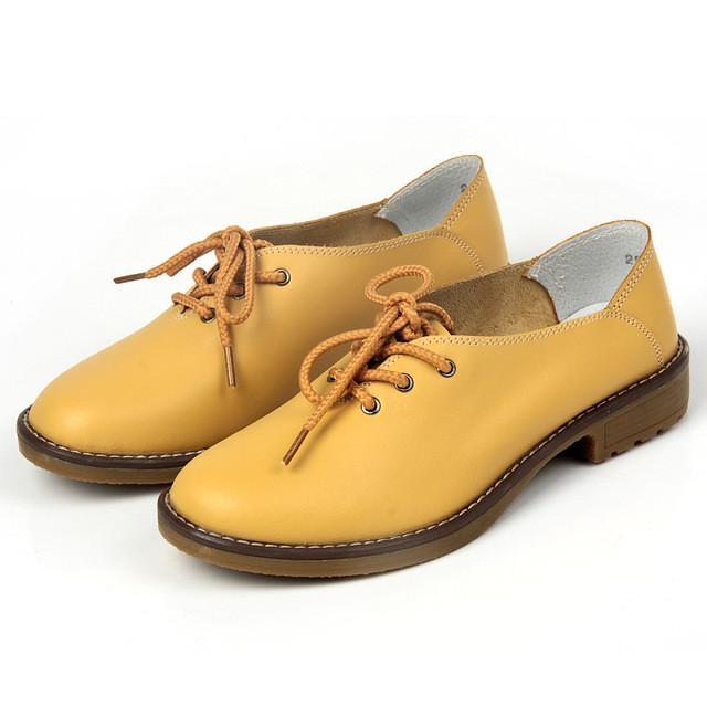 Merkmak Shoes Women 2017 Fashion Genuine Leather Leisure Footwear Platform Soft Wedge Shoes Flats Moccasins Women Sapatos Zapato