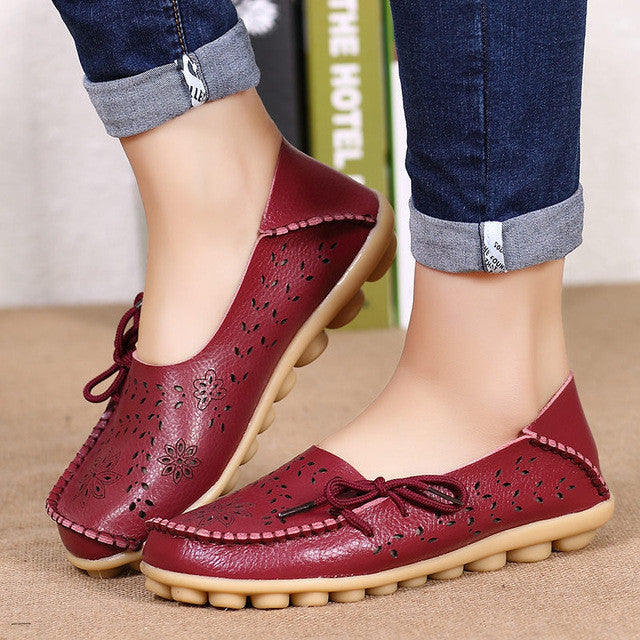 Merkmak Ballet Summer Women Flats Shoes's Cut Out Plus Size Dress Footwear Flats Moccasins Loafer Women's Shoes Sapato Wholesale