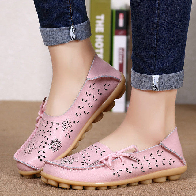 Merkmak Ballet Summer Women Flats Shoes's Cut Out Plus Size Dress Footwear Flats Moccasins Loafer Women's Shoes Sapato Wholesale