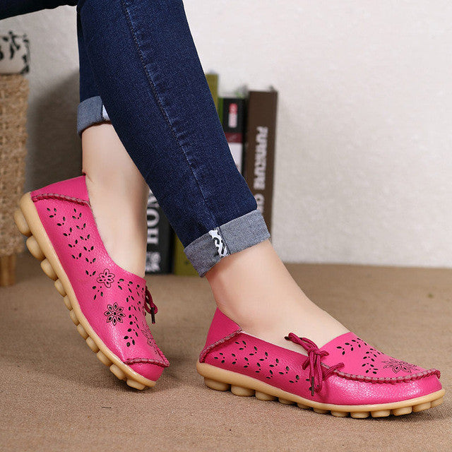 Merkmak Ballet Summer Women Flats Shoes's Cut Out Plus Size Dress Footwear Flats Moccasins Loafer Women's Shoes Sapato Wholesale