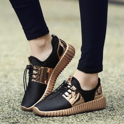 Merkmak Shoes's Men 2017 Couple Superstar Air Mesh Unisex Casual Shoes Summer Fashion Glitter Breathable Durable Flats Sapatos