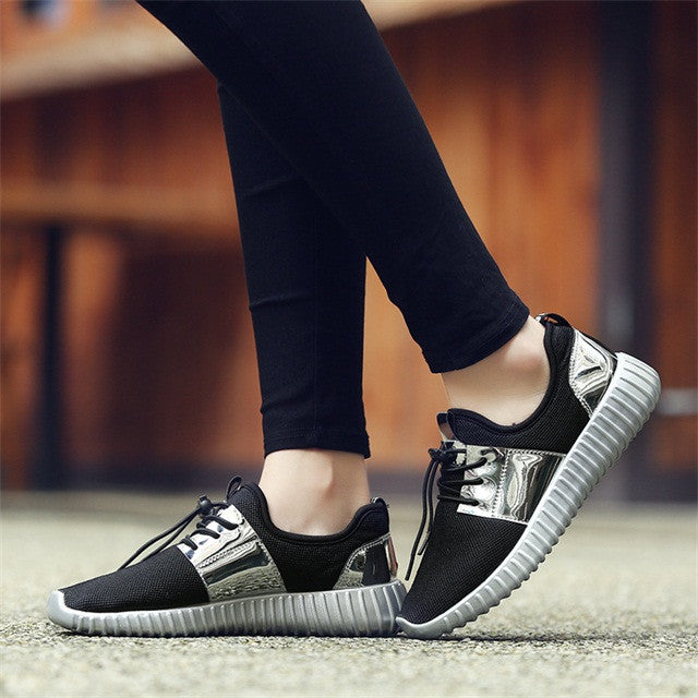 Merkmak Shoes's Men 2017 Couple Superstar Air Mesh Unisex Casual Shoes Summer Fashion Glitter Breathable Durable Flats Sapatos