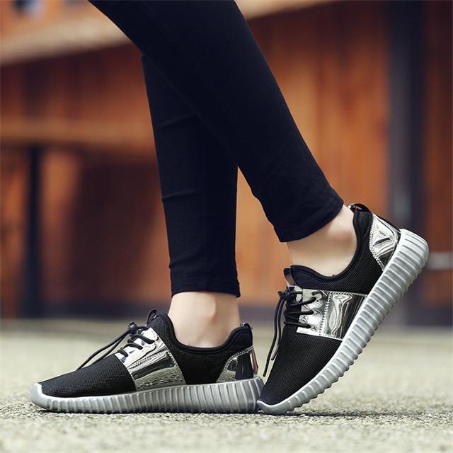 Merkmak Shoes's Men 2017 Couple Superstar Air Mesh Unisex Casual Shoes Summer Fashion Glitter Breathable Durable Flats Sapatos