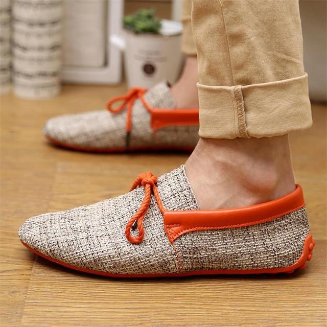 Hot Sale New 2017 Fashion Men Summer Shoes Breathable Weaving Shoes Men Lace-up Flats Casual Light Comfortable Driving  Loafers