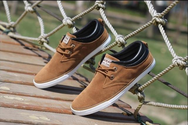 New 2017 Top Fashion brand men Flat Shoes Canvas men's flats shoes men,Daily casual shoes Spring Autumn suede men shoes LS083