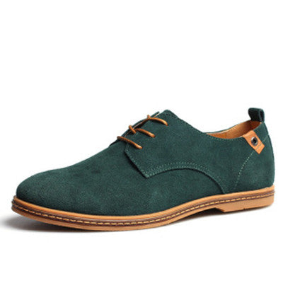 Merkmak 2017 Fashion Men Shoes Suede Leather Casual Lace-up Men's Flats Shoes for Man Rubber Outsole Driving Footwear Drop Ship