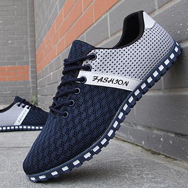 New 2017 Men Shoes Leisure Mesh Shoes Casual Men's Flats Breathable Footwear Spring Summer Male Footwear Drop Shipping LS196