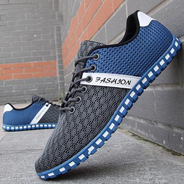 New 2017 Men Shoes Leisure Mesh Shoes Casual Men's Flats Breathable Footwear Spring Summer Male Footwear Drop Shipping LS196