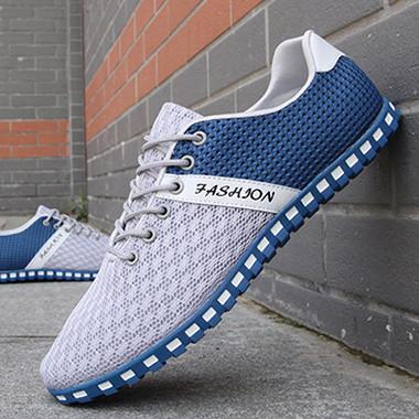 New 2017 Men Shoes Leisure Mesh Shoes Casual Men's Flats Breathable Footwear Spring Summer Male Footwear Drop Shipping LS196
