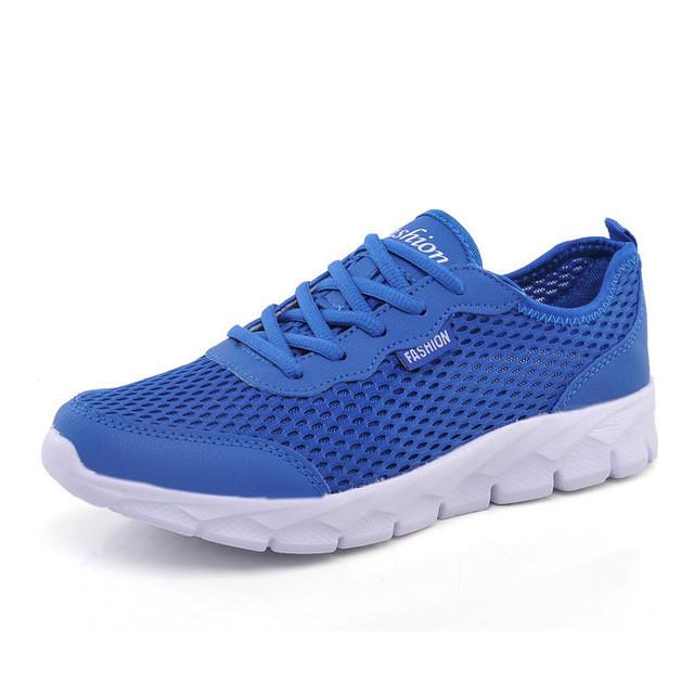 Merkmak Brand Men Casual Shoes Breathable Lace-Up Mesh Shoes Lightweight Comfortable Couple Lovers Footwear Plus Size 34-48