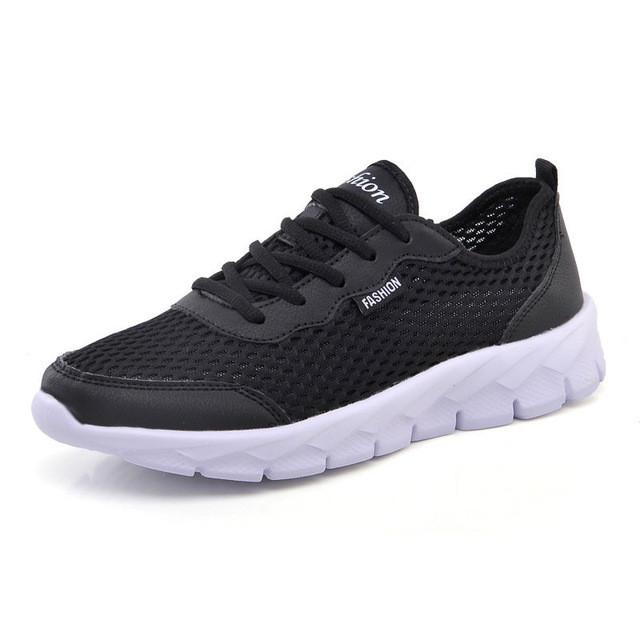 Merkmak Brand Men Casual Shoes Breathable Lace-Up Mesh Shoes Lightweight Comfortable Couple Lovers Footwear Plus Size 34-48