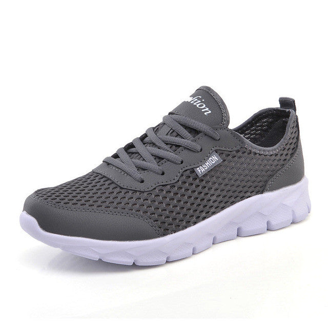 Merkmak Brand Men Casual Shoes Breathable Lace-Up Mesh Shoes Lightweight Comfortable Couple Lovers Footwear Plus Size 34-48