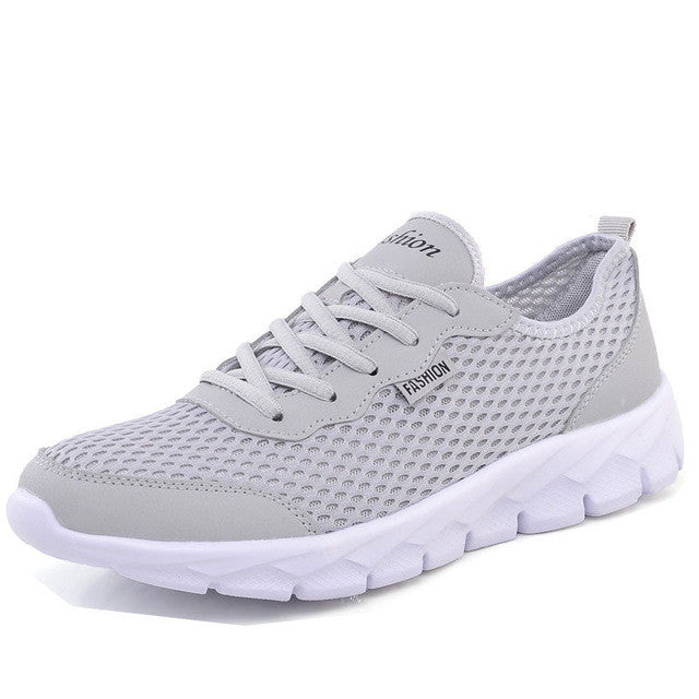 Merkmak Brand Men Casual Shoes Breathable Lace-Up Mesh Shoes Lightweight Comfortable Couple Lovers Footwear Plus Size 34-48