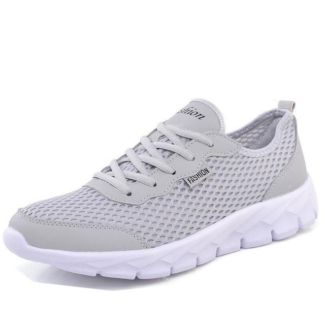 Merkmak Brand Men Casual Shoes Breathable Lace-Up Mesh Shoes Lightweight Comfortable Couple Lovers Footwear Plus Size 34-48