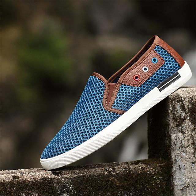 Merkmak 2017 Shoes Men Summer Casual Breathable Beach Slipper Shoes Hemp Flats Comfortable Softs Slip-on Big Size 38-49 Loafters
