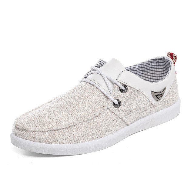 New 2017 Breathable Man Hemp Summer Flat Shoes Fashion Leisure Men Shoes Light Soft Men Casual Comfort Boat Driving Men's Flats