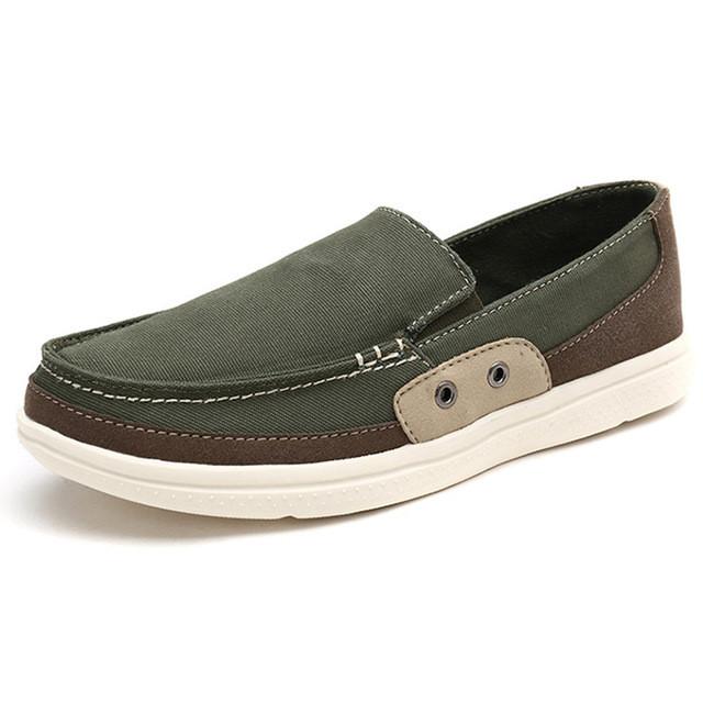 Merkmak Canvas Men Flats Shoes Leisure Handmade Loafer Comfortable Male Shoes Slip On Footwear Plus Big Size 39-48 Drop Shipping