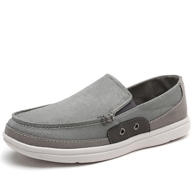 Merkmak Canvas Men Flats Shoes Leisure Handmade Loafer Comfortable Male Shoes Slip On Footwear Plus Big Size 39-48 Drop Shipping