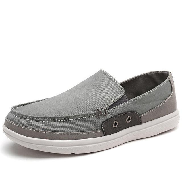 Merkmak Canvas Men Flats Shoes Leisure Handmade Loafer Comfortable Male Shoes Slip On Footwear Plus Big Size 39-48 Drop Shipping