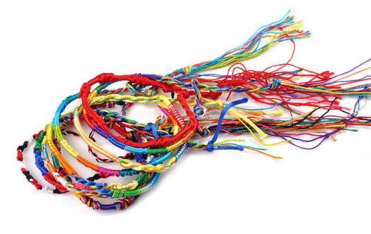 100Pcs Wholesale Jewelry Lot Braid Strands Friendship Cords Handmade Bracelets