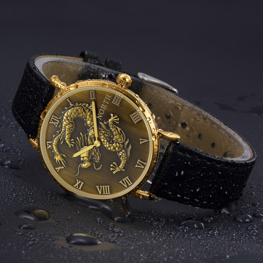 North Fashion Men Quartz Wrist Watch Leather Band Watch