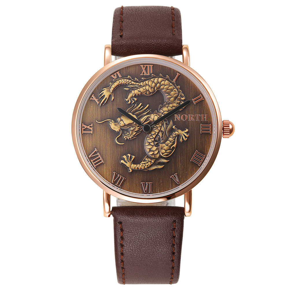 North Fashion Men Quartz Wrist Watch Leather Band Watch