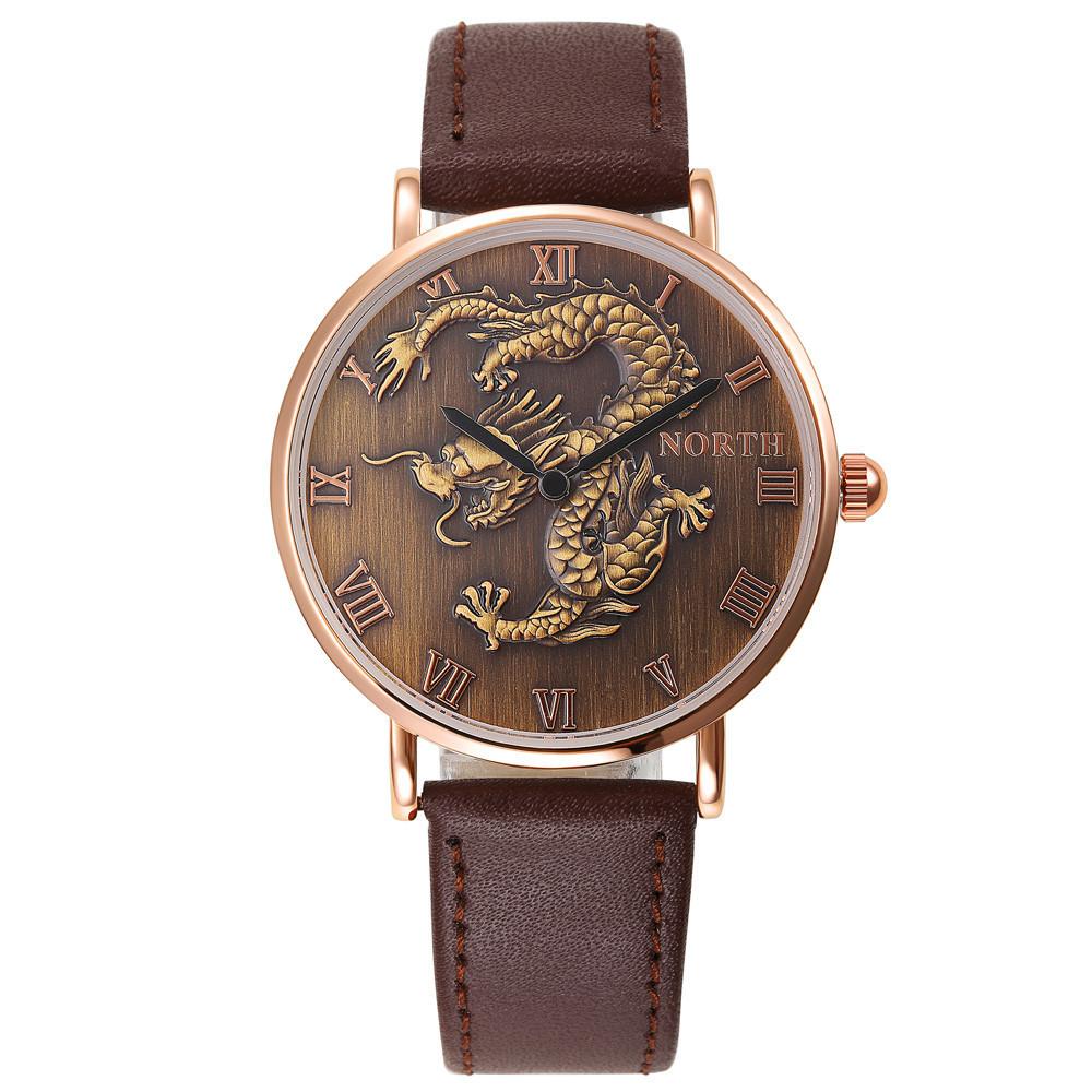 North Fashion Men Quartz Wrist Watch Leather Band Watch