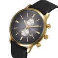 NORTH Fashionim Genuine Leather Band Analog Quartz Watches Wrist Watch