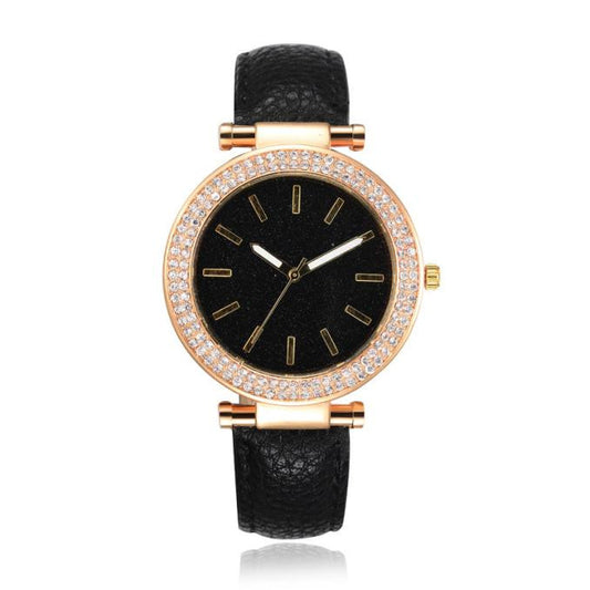 Ms Leather Band Watches Sport Analog Quartz Date Wrist Watch