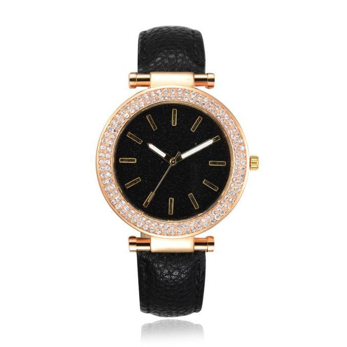 Ms Leather Band Watches Sport Analog Quartz Date Wrist Watch