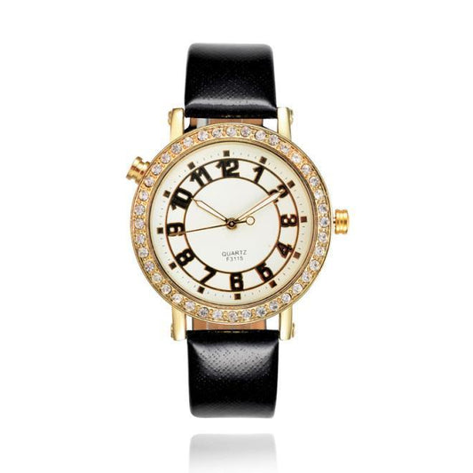 Ms Leather Band Watches Sport Analog Quartz Date Wrist Watch