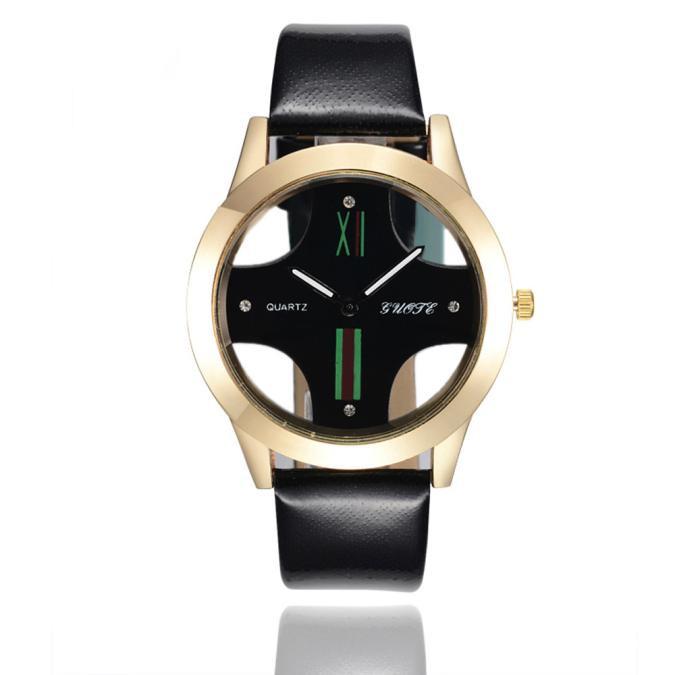 Ms Leather Band Watches Sport Analog Quartz Date Wrist Watch