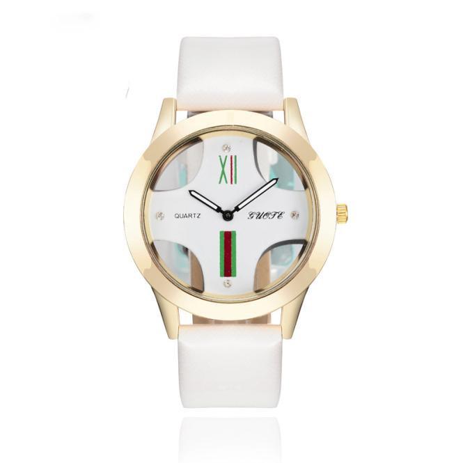 Ms Leather Band Watches Sport Analog Quartz Date Wrist Watch