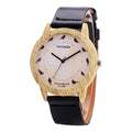 Luxury Fashion Leather Band Analog Quartz Round Wrist Watch Watches