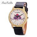 Luxury Fashion Leather Band Analog Quartz Round Wrist Watch Watches