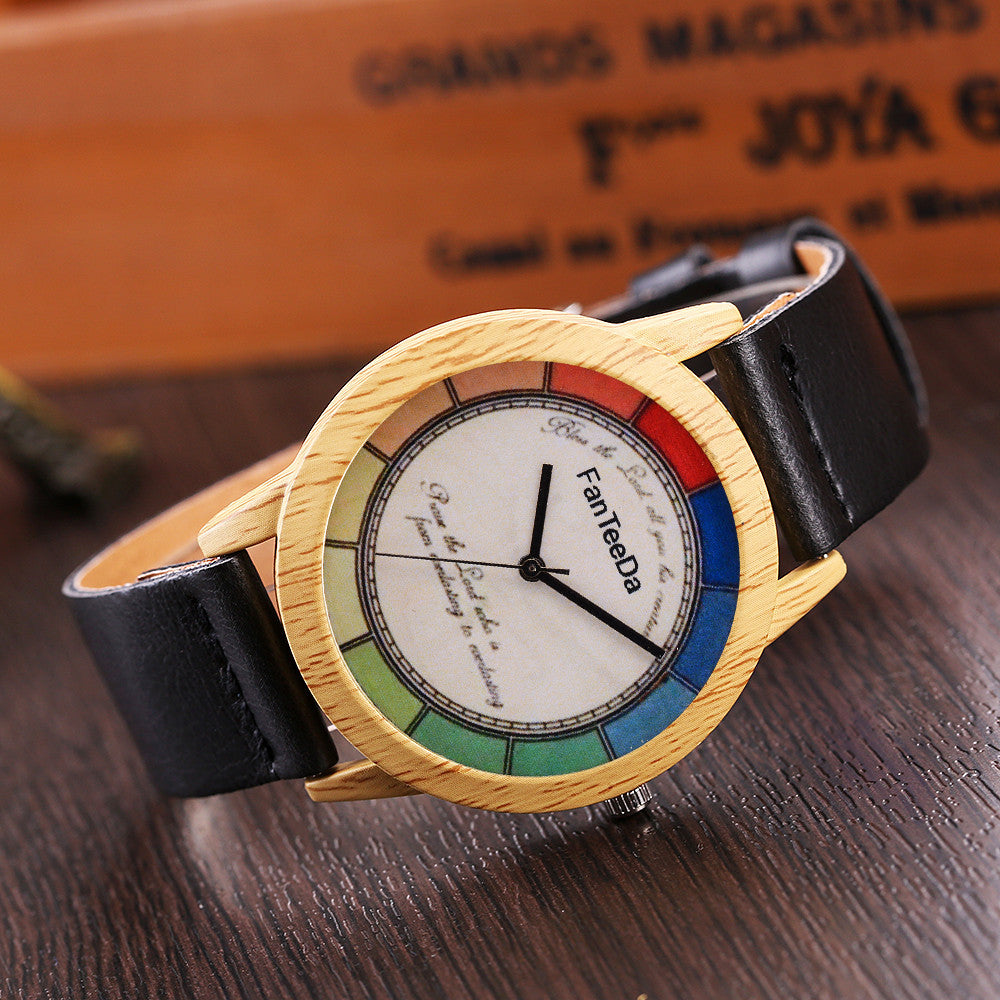 Luxury Fashion Leather Band Analog Quartz Round Wrist Watch Watches