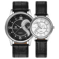1 Pair Tiannbu Ultrathin Leather Romantic Fashionuple Wrist Watches