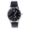 Fashion Female Roman Number Quartz Electronic Leather Wrist Watch