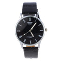 Fashion Female Roman Number Quartz Electronic Leather Wrist Watch