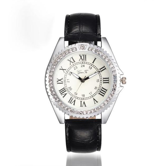 Ms Leather Band Watches Sport Analog Quartz Date Wrist Watch